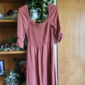Puff Sleeve Smocked Dress